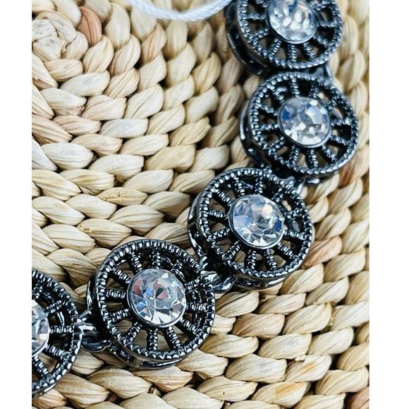 Park Lane Focus Bracelet Crystals Discs Wheels Spindles Filigree Hematite Fold O - Picture 3 of 10